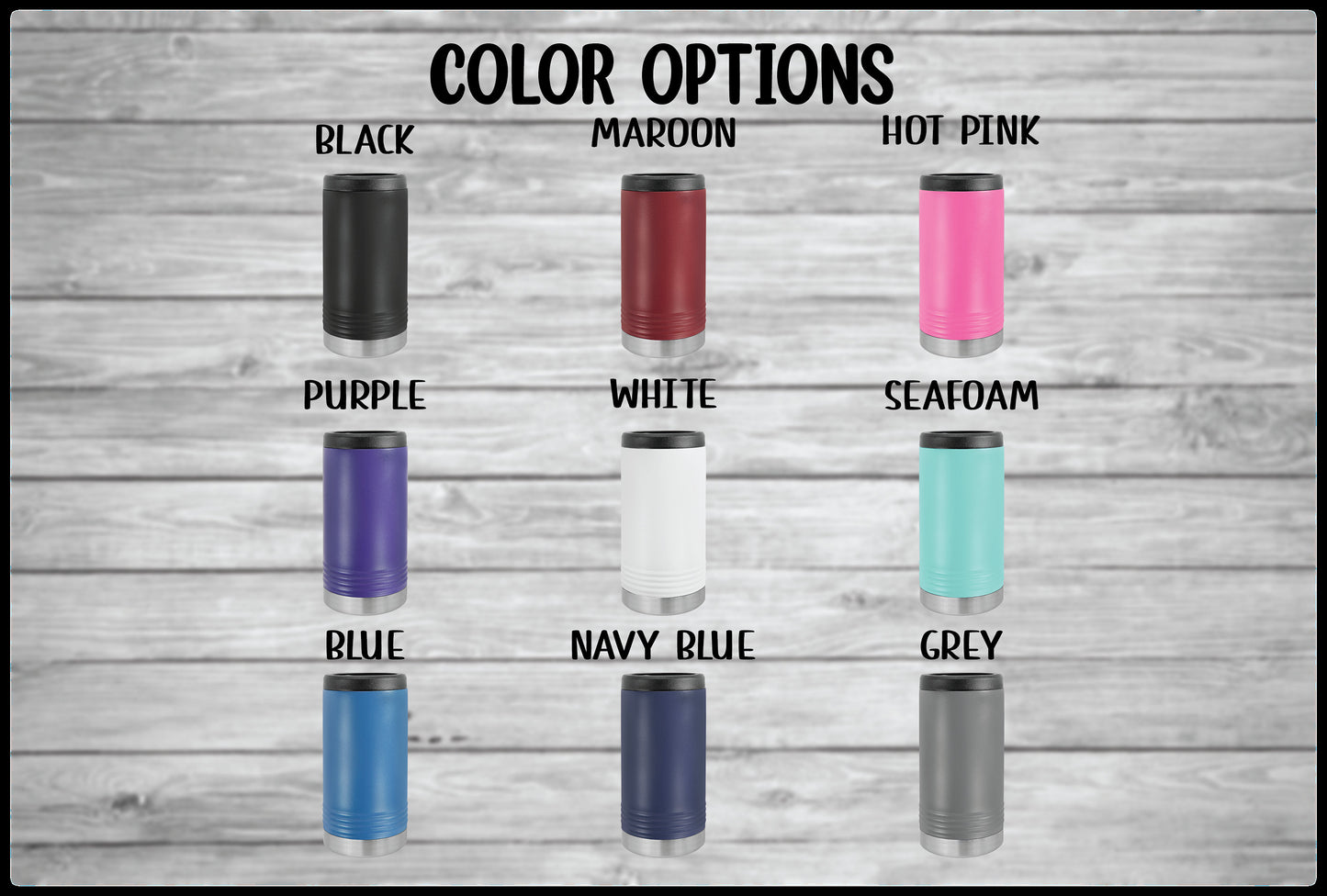 Personalized Summer Squad Vacation Skinny Can Cooler - Laser Engraved