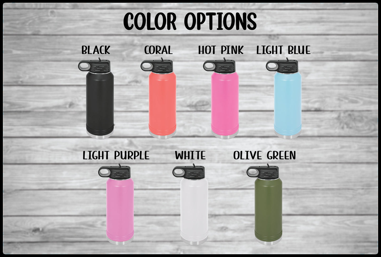 Personalized Pride Heart Water Bottle - Laser Engraved