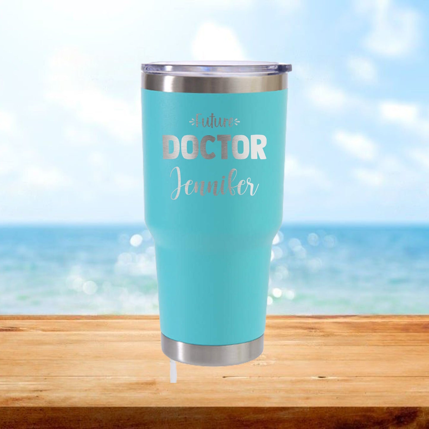 Personalized Future Doctor Travel Tumbler - Laser Engraved