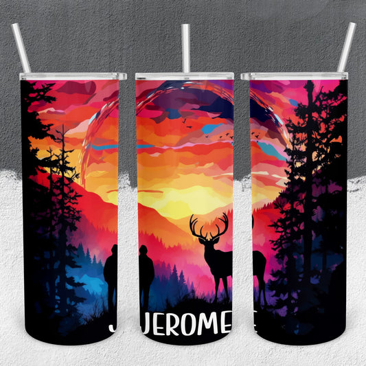 Personalized Sunset Hunting Tumbler - Sublimated