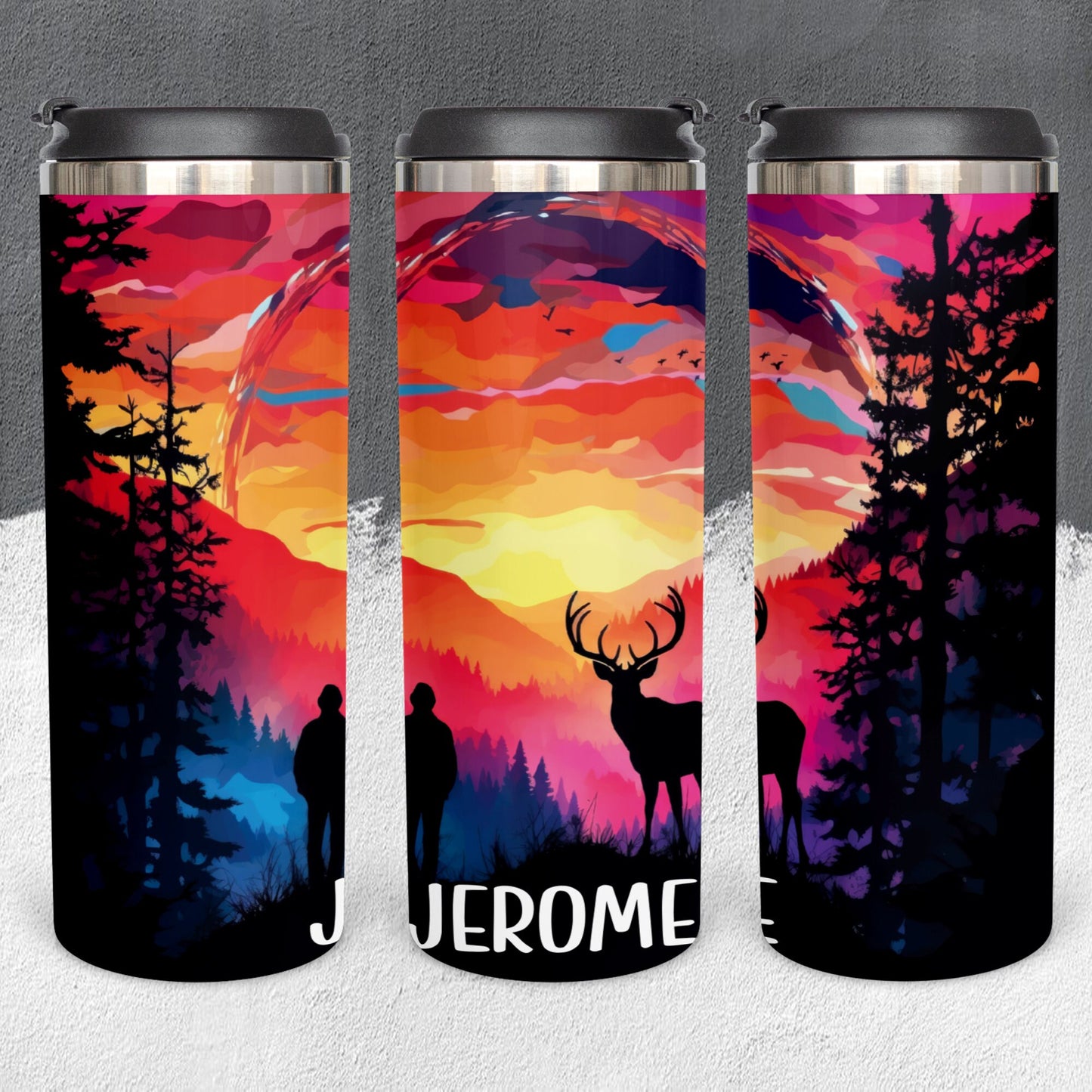 Personalized Sunset Hunting Tumbler - Sublimated