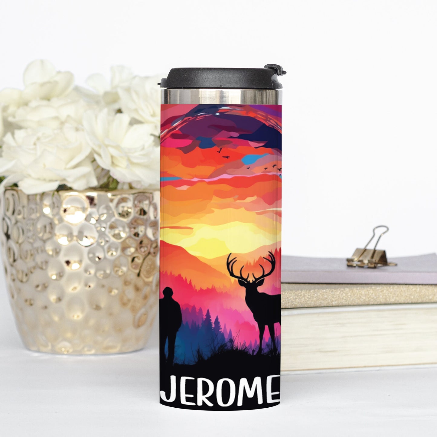 Personalized Sunset Hunting Tumbler - Sublimated