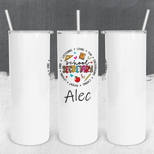 Personalized School Secretary Tumbler - Sublimated