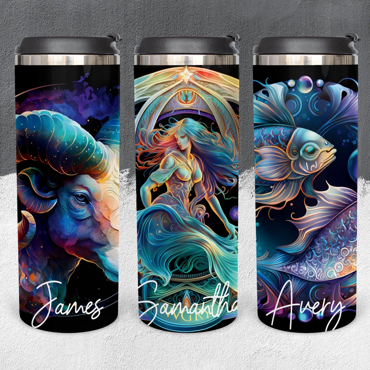 Personalized Galaxy Celestial Zodiac Tumbler - Sublimated