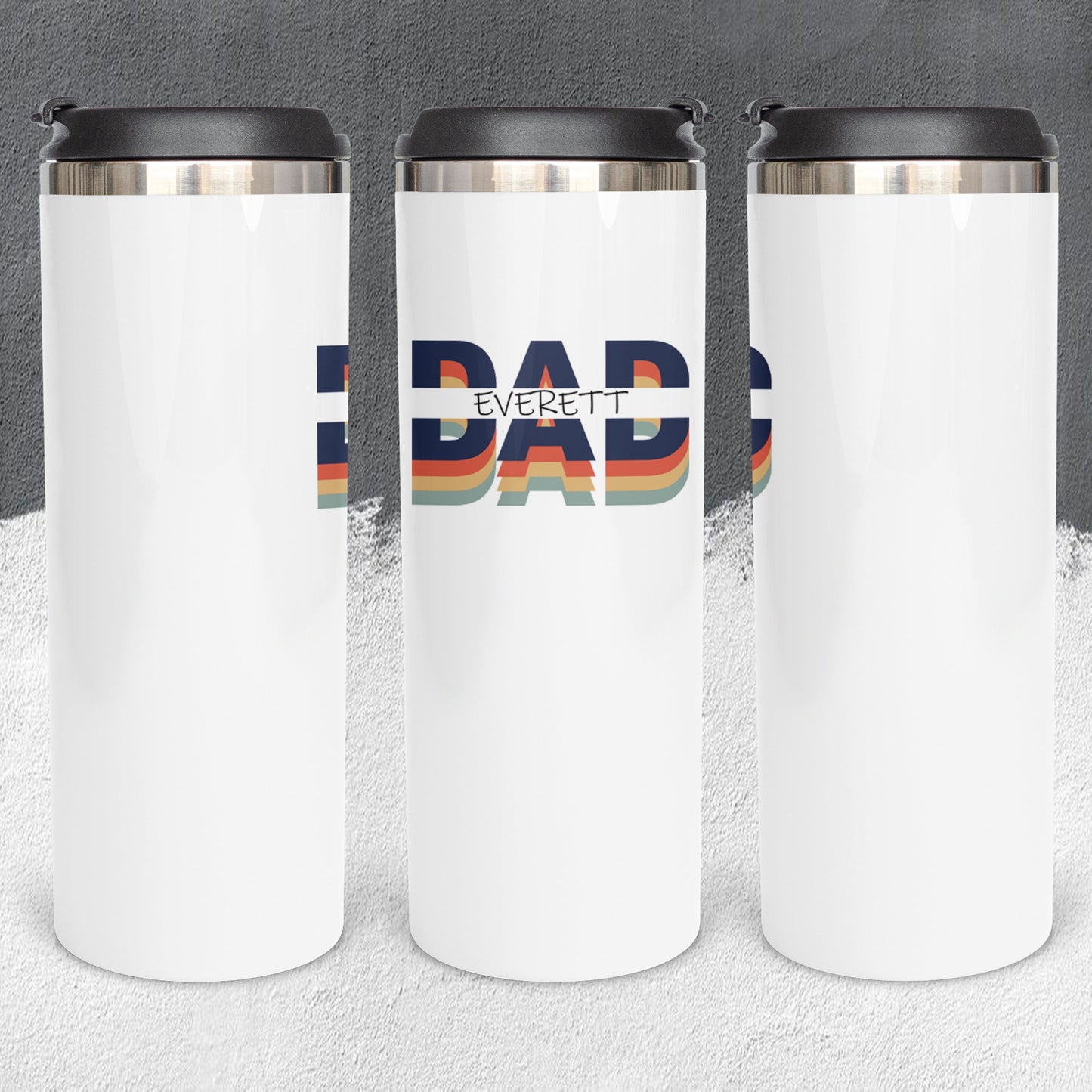 Personalized Dad Split Monogram Tumbler - Sublimated