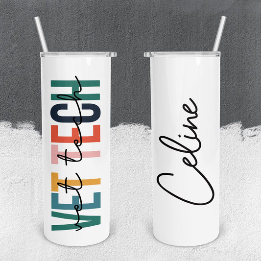 Personalized Vet Tech Tumbler - Sublimated