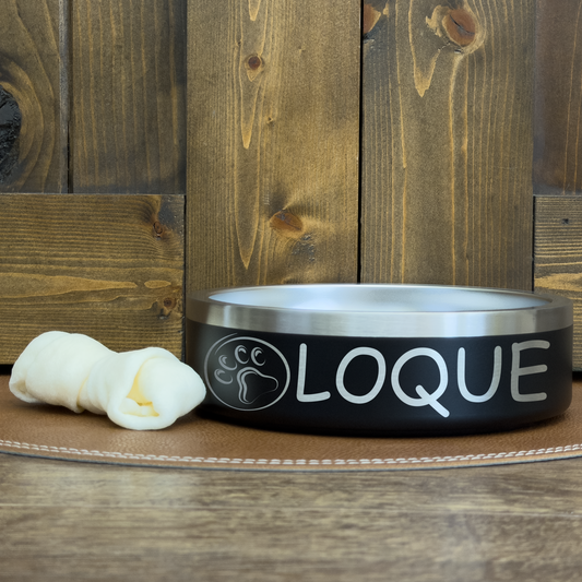 Personalized Laser Engraved Pet Bowl Paw