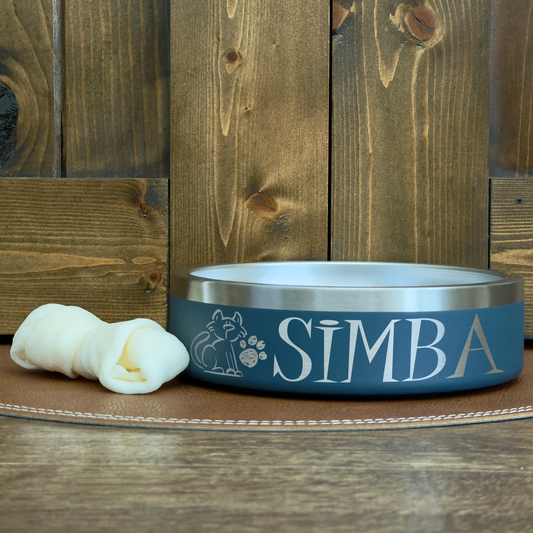 Personalized Laser Engraved Pet Bowl Cat Paw