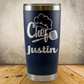 Personalized Chef Tumbler 20oz Custom Laser Engraved Cup