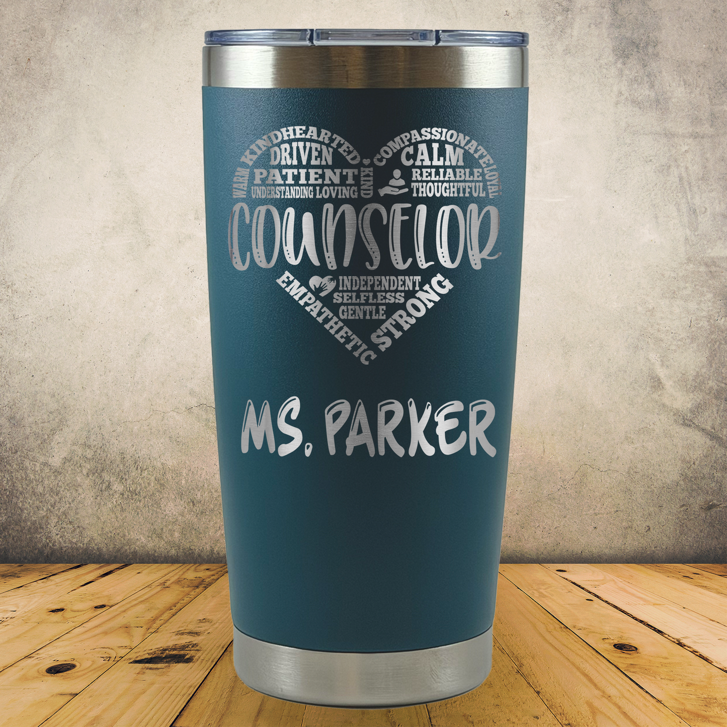 Personalized Laser Engraved Tumbler 20oz for Teachers, School Counselors & Staff Appreciation