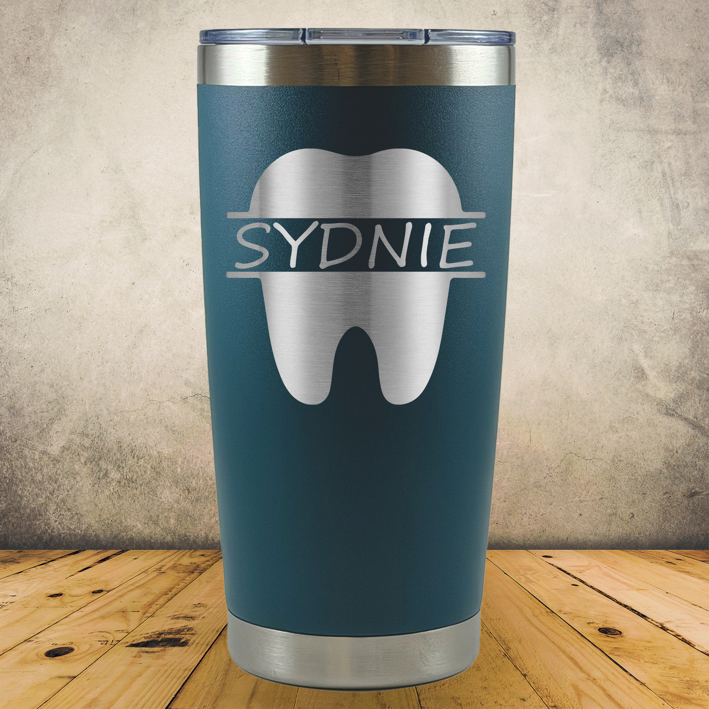 Personalized Dentist Travel Tumbler, Custom Laser Engraved 20oz Stainless Steel Cup