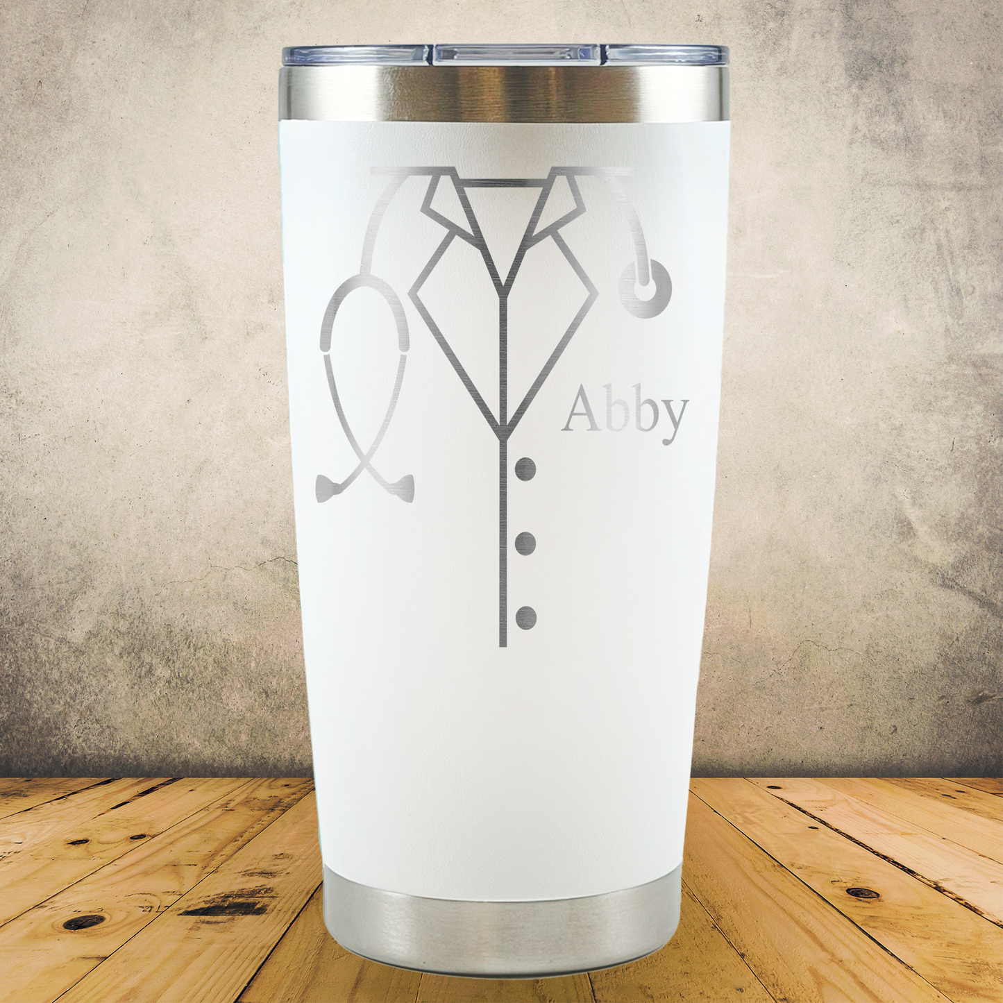 Personalized Doctor Tumbler 20oz Custom Stainless Steel Laser Engraved Tumbler, Medical Gift for Physician, MD, Nurse Practitioner, Surgeon, Doctor Appreciation Gift (Copy)