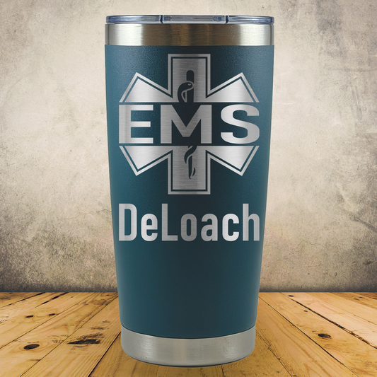 Personalized EMS 20oz Tumbler, Custom EMT & Paramedic Gift, Laser Engraved Stainless Steel Travel Mug, First Responder Cup (Copy)