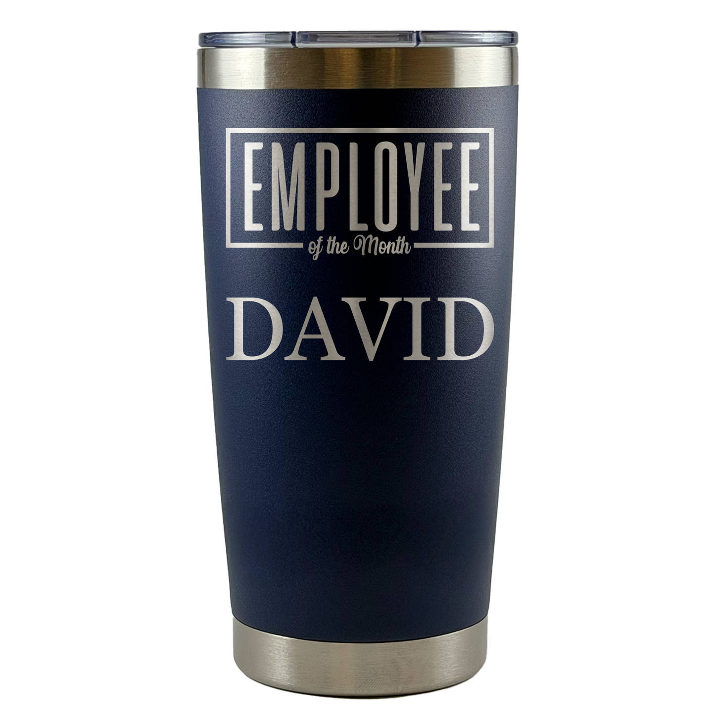 Personalized Employee of the Month Tumbler 20oz Custom Laser Engraved Cup