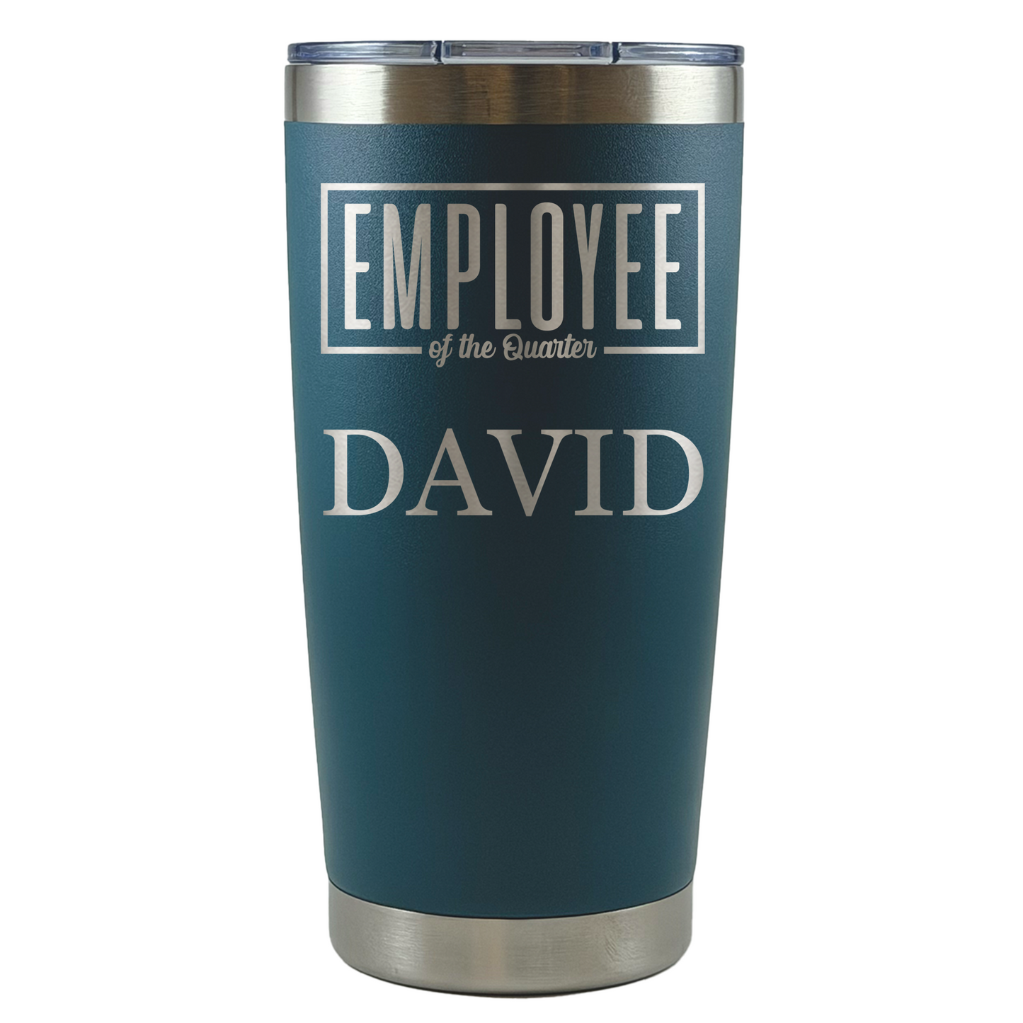 Personalized Employee of the Month Tumbler 20oz Custom Laser Engraved Cup