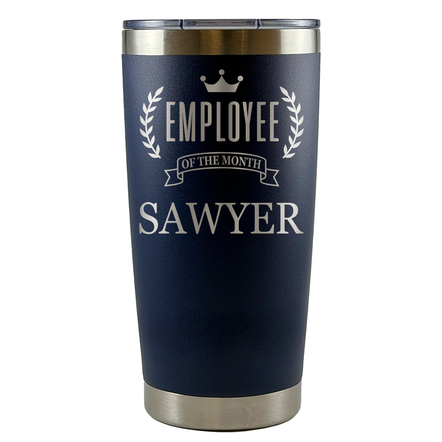 Personalized Employee of the Month Tumbler 20oz Custom Laser Engraved Cup