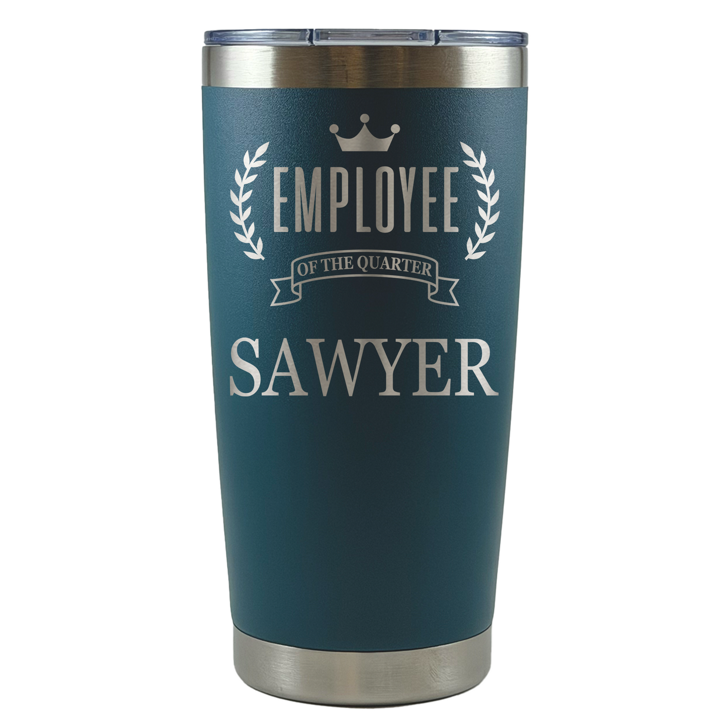 Personalized Employee of the Month Tumbler 20oz Custom Laser Engraved Cup