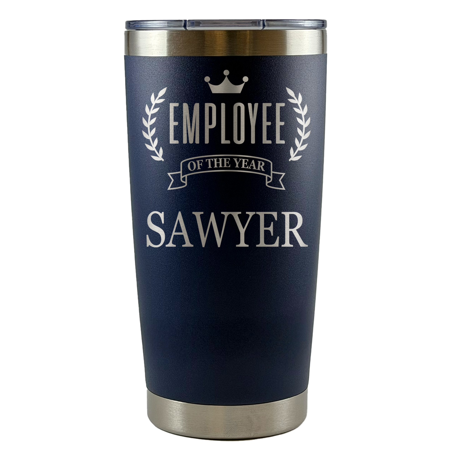 Personalized Employee of the Month Tumbler 20oz Custom Laser Engraved Cup