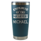 Personalized Employee of the Month Tumbler 20oz Custom Laser Engraved Cup