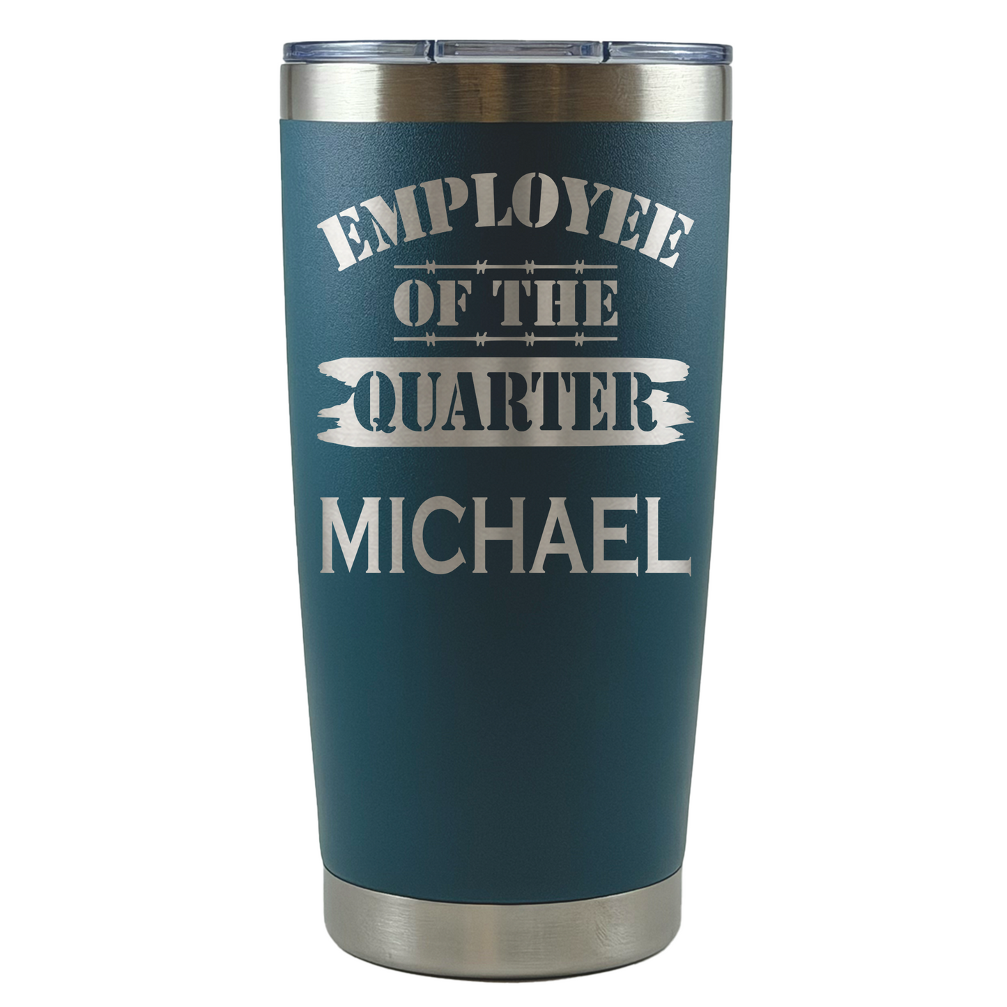 Personalized Employee of the Month Tumbler 20oz Custom Laser Engraved Cup