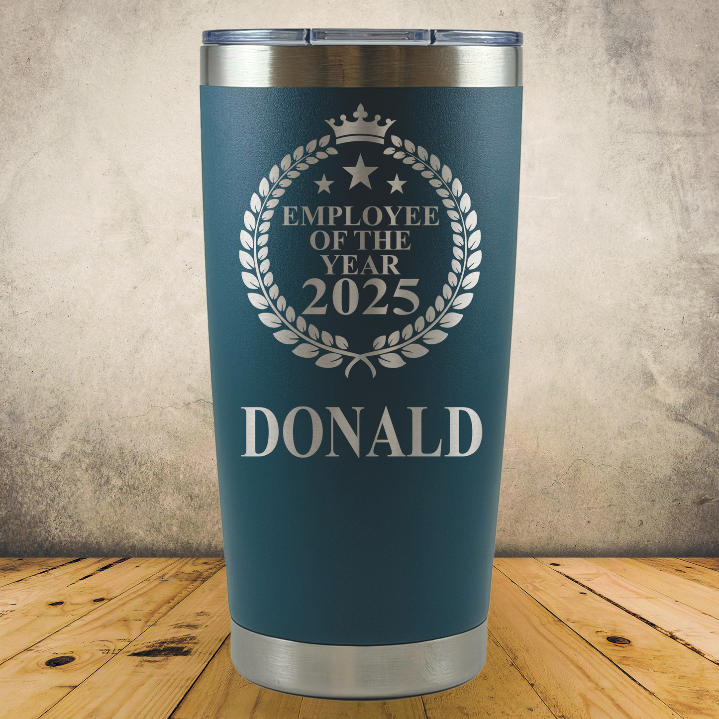 Personalized Employee of the Year Tumbler 20oz Custom Laser Engraved Cup