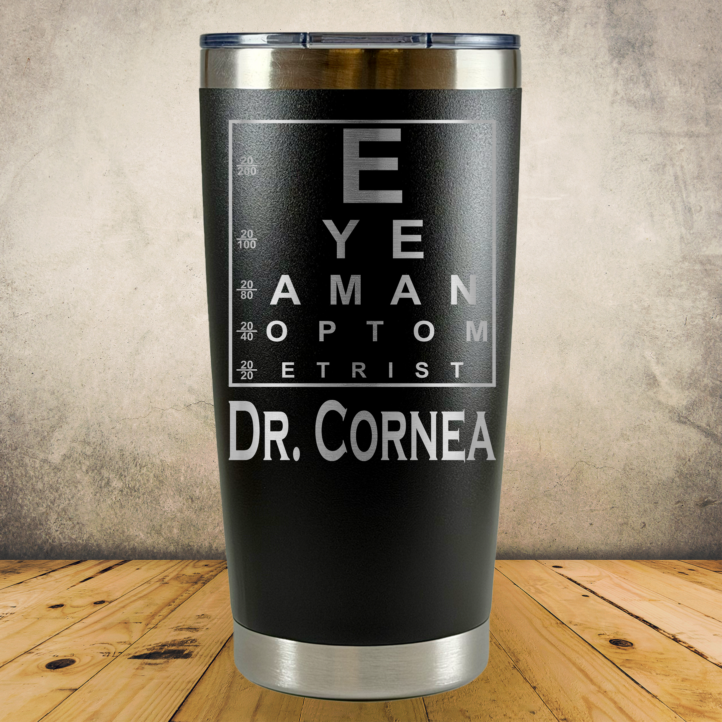 Personalized Optometrist Tumbler 20oz Custom Stainless Steel Laser Engraved Tumbler, Ophthalmologist Present, Eye Doctor Gift, Optometry Professionals, Vision Care Professional Gift