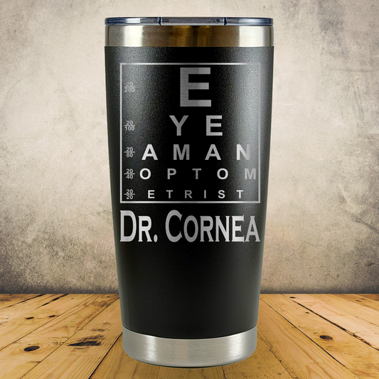 Personalized Optometrist Tumbler 20oz Custom Stainless Steel Laser Engraved Tumbler, Ophthalmologist Present, Eye Doctor Gift, Optometry Professionals, Vision Care Professional Gift