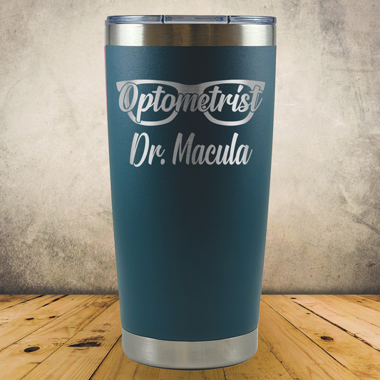 Personalized Optometrist Tumbler 20oz Custom Stainless Steel Laser Engraved Tumbler, Ophthalmologist Present, Eye Doctor Gift, Optometry Professionals, Vision Care Professional Gift