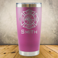 Personalized Laser Engraved Tumbler 20oz for Firefighter Maltese Cross