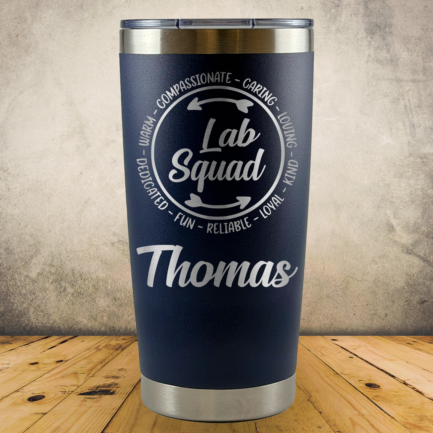 Personalized Lab Tech Tumbler, Custom 20oz Laboratory Technician Laser Engraved Stainless Steel Cup