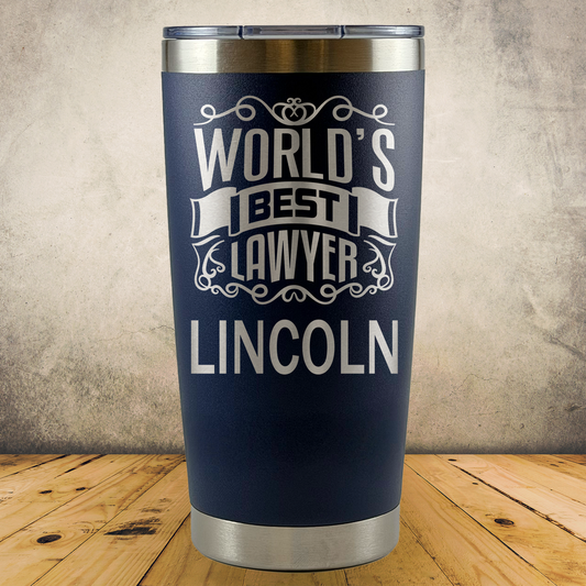 Personalized Lawyer Tumbler 20oz Custom Laser Engraved Cup