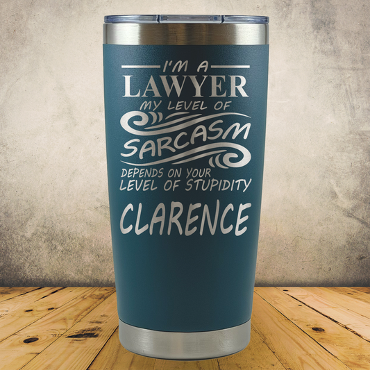 Personalized Lawyer Tumbler 20oz Custom Laser Engraved Cup