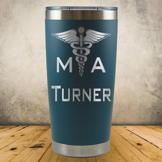 Personalized Medical Assistant Tumbler 20oz Stainless Steel Cup, Custom Laser Engraved CMA Gift, Medical Assistant Appreciation