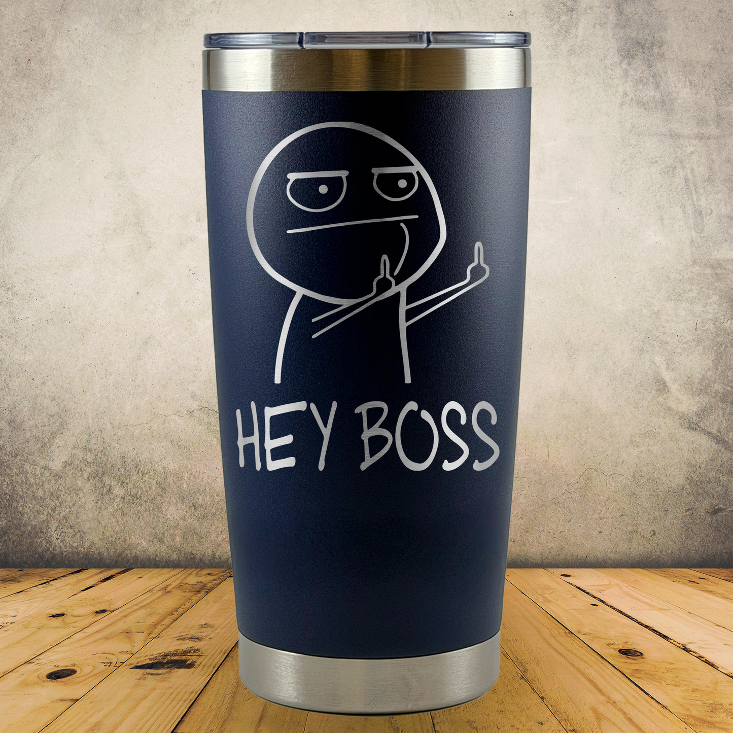Personalized Funny Middle Finger Tumbler 20oz Stainless Steel Cup, F-Off Sarcastic Gift