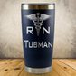 Personalized Nurse Tumbler 20oz Custom Stainless Steel Laser Engraved Travel Mug, RN Gift, Nursing Student Gift, Nurse Appreciation Gift