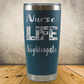 Personalized Nurse Tumbler, Custom 20oz Laser Engraved Stainless Steel Cup for Nursing School Graduation Gift