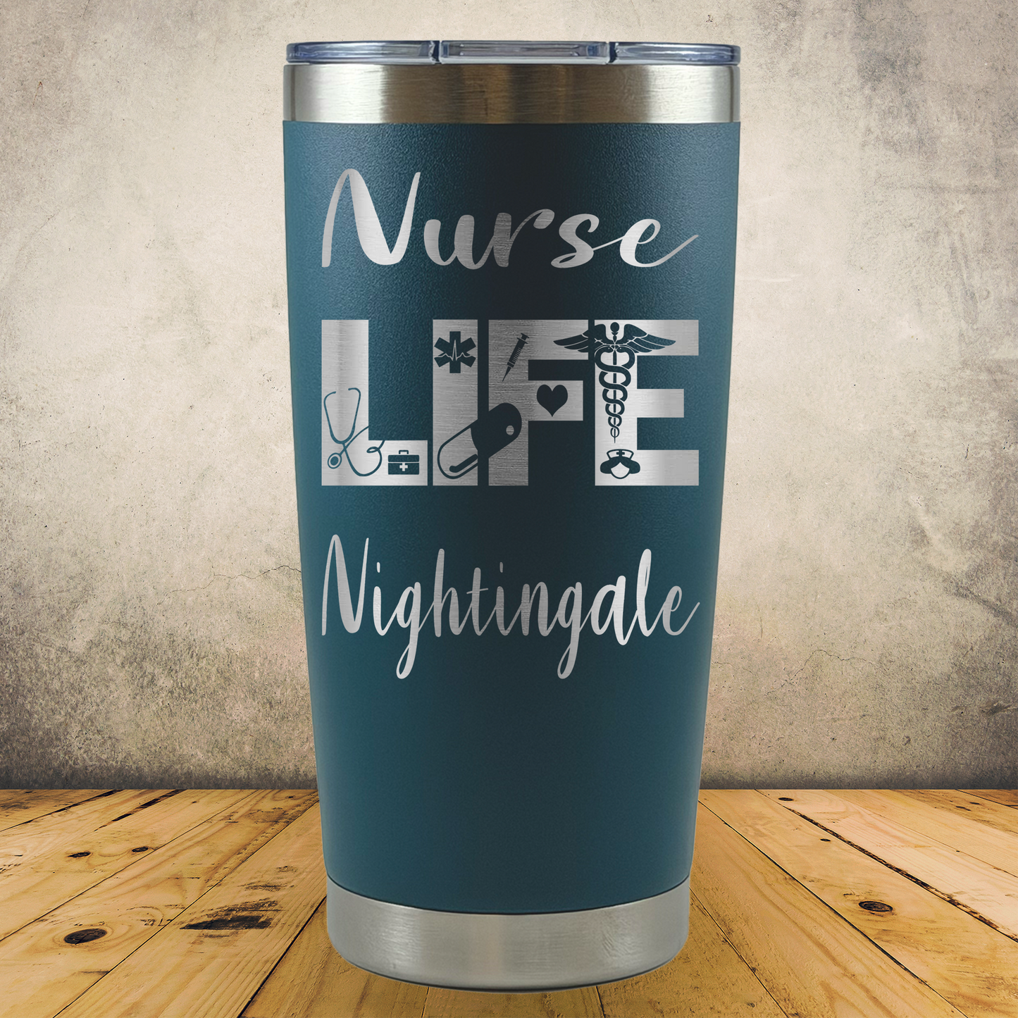 Personalized Nurse Tumbler, Custom 20oz Laser Engraved Stainless Steel Cup for Nursing School Graduation Gift