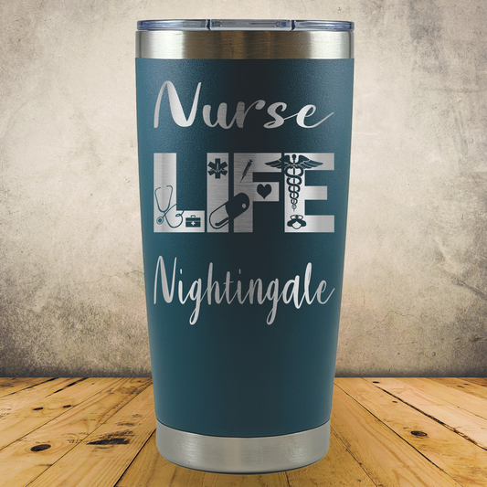 Personalized Nurse Tumbler, Custom 20oz Laser Engraved Stainless Steel Cup for Nursing School Graduation Gift