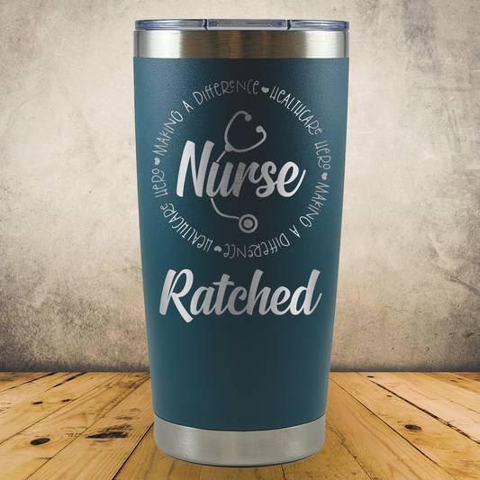 Personalized Nurse Tumbler, Custom 20oz Laser Engraved Stainless Steel Cup for Nursing School Graduation Gift