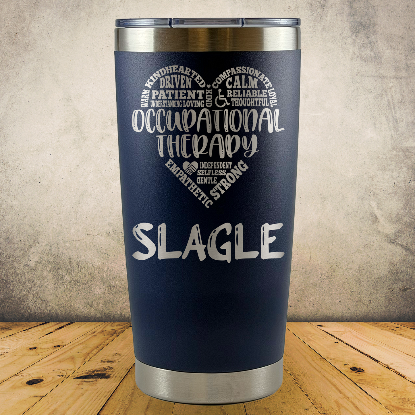 Personalized Occupational Therapist Tumbler 20oz Custom Laser Engraved Cup