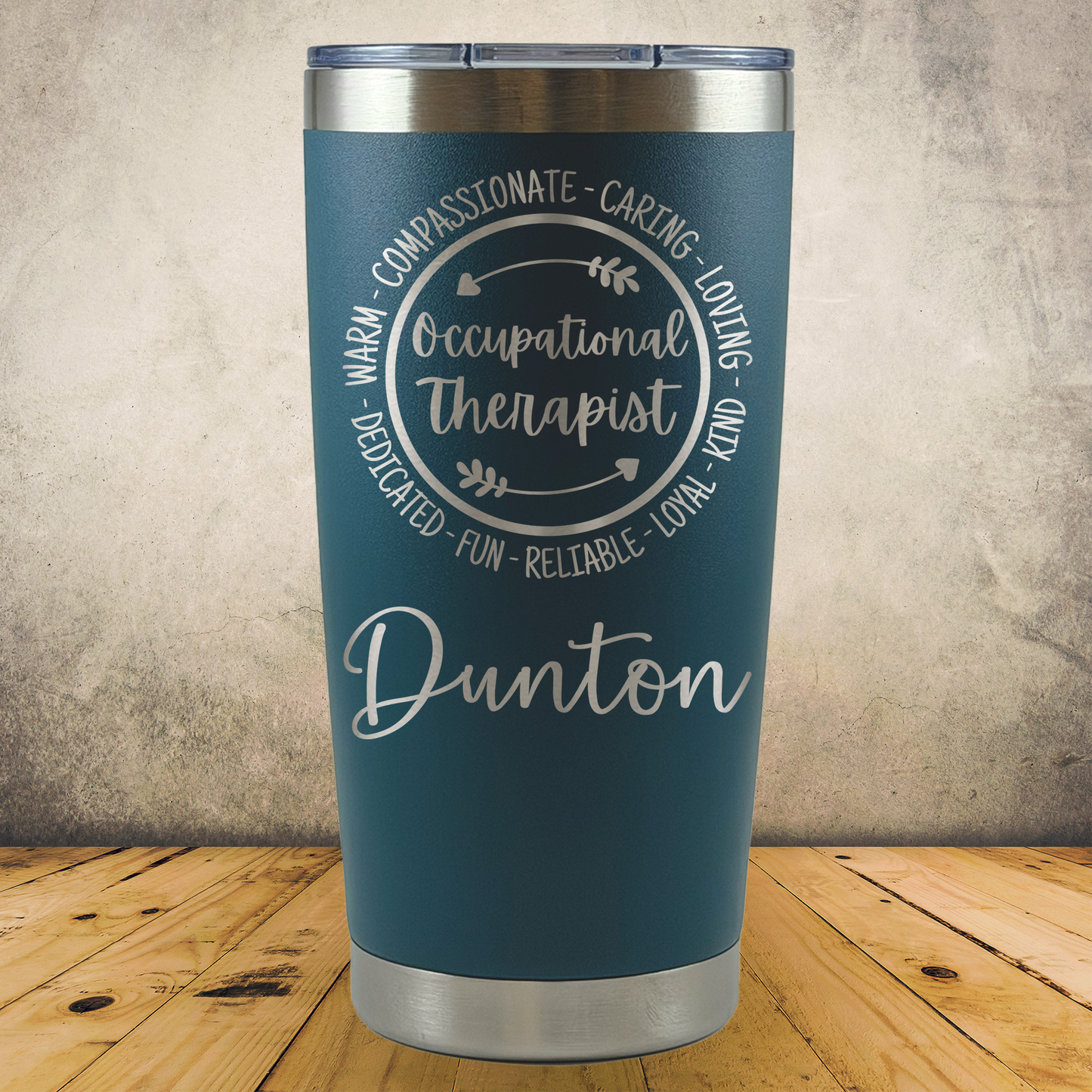 Personalized Occupational Therapist Tumbler 20oz Custom Laser Engraved Cup