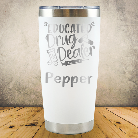 Personalized Pharmacist Tumbler 20oz Stainless Steel Cup, Custom Laser Engraved Pharmacy Gift, Pharmacist Appreciation Gift, Custom Insulated Travel Mug for RPh, Pharmacy Technician