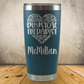 Personalized Physical Therapist Tumbler 20oz Custom Laser Engraved Cup