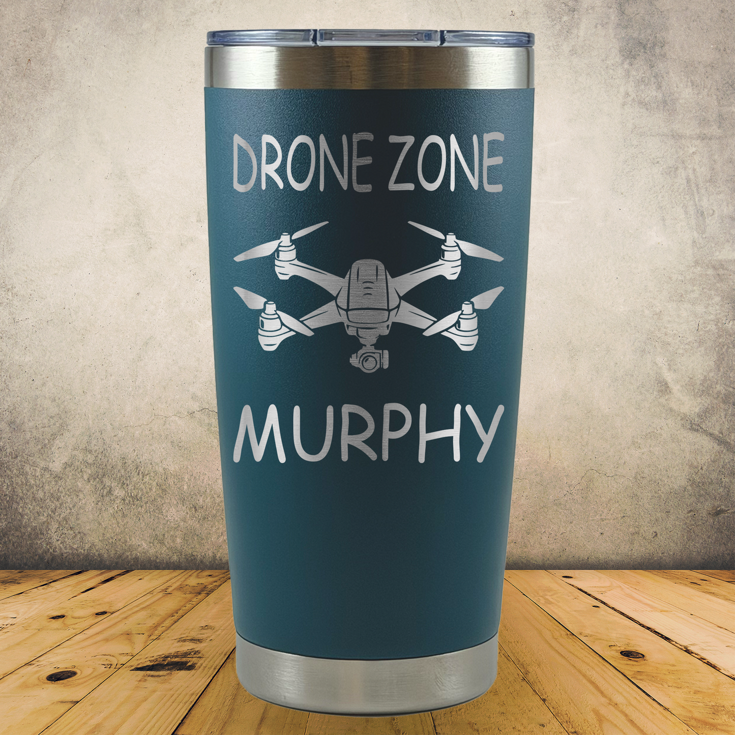 Personalized Drone Pilot Tumbler, 20oz Stainless Steel Laser Engraved Travel Mug, Custom Gift for Dad, Father's Day Gift