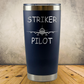 Personalized Pilot Tumbler, 20oz Stainless Steel Laser Engraved Travel Mug, Custom Aviation Gift for Pilot and Co-Pilot