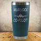 Personalized Co-Pilot Tumbler, 20oz Stainless Steel Laser Engraved Travel Mug, Custom Aviation Gift for Pilot