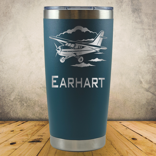 Personalized Laser Engraved Tumbler 20oz for Cessna Airplane and Aviation Gift for Pilots