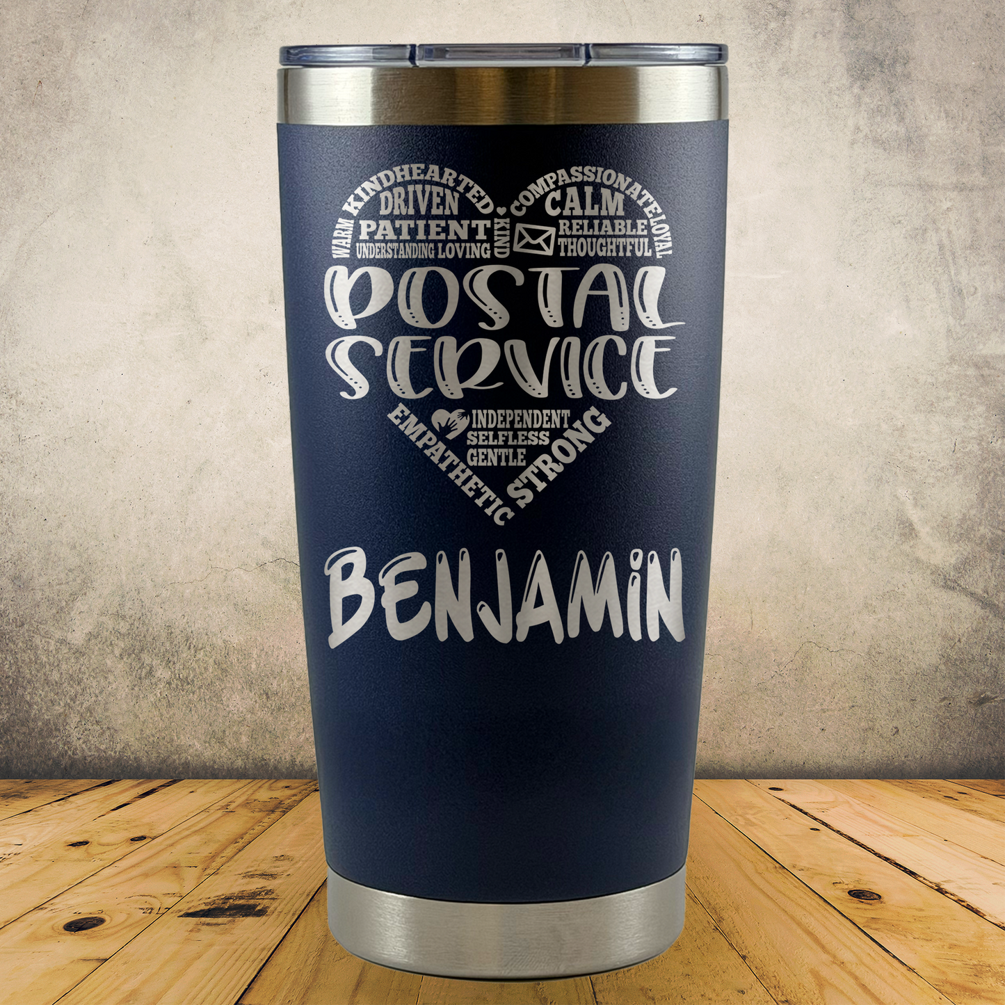 Personalized Postal Service Worker Tumbler 20oz Custom Laser Engraved Cup
