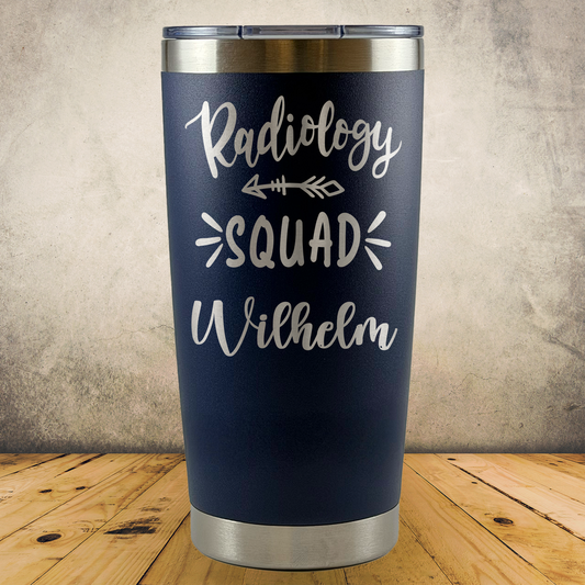 Personalized Radiology Tumbler 20oz Custom Laser Engraved Cup