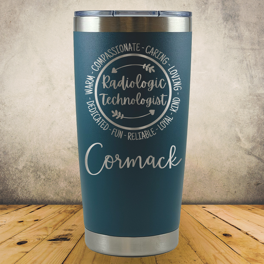 Personalized Radiology Tumbler 20oz Custom Laser Engraved Cup